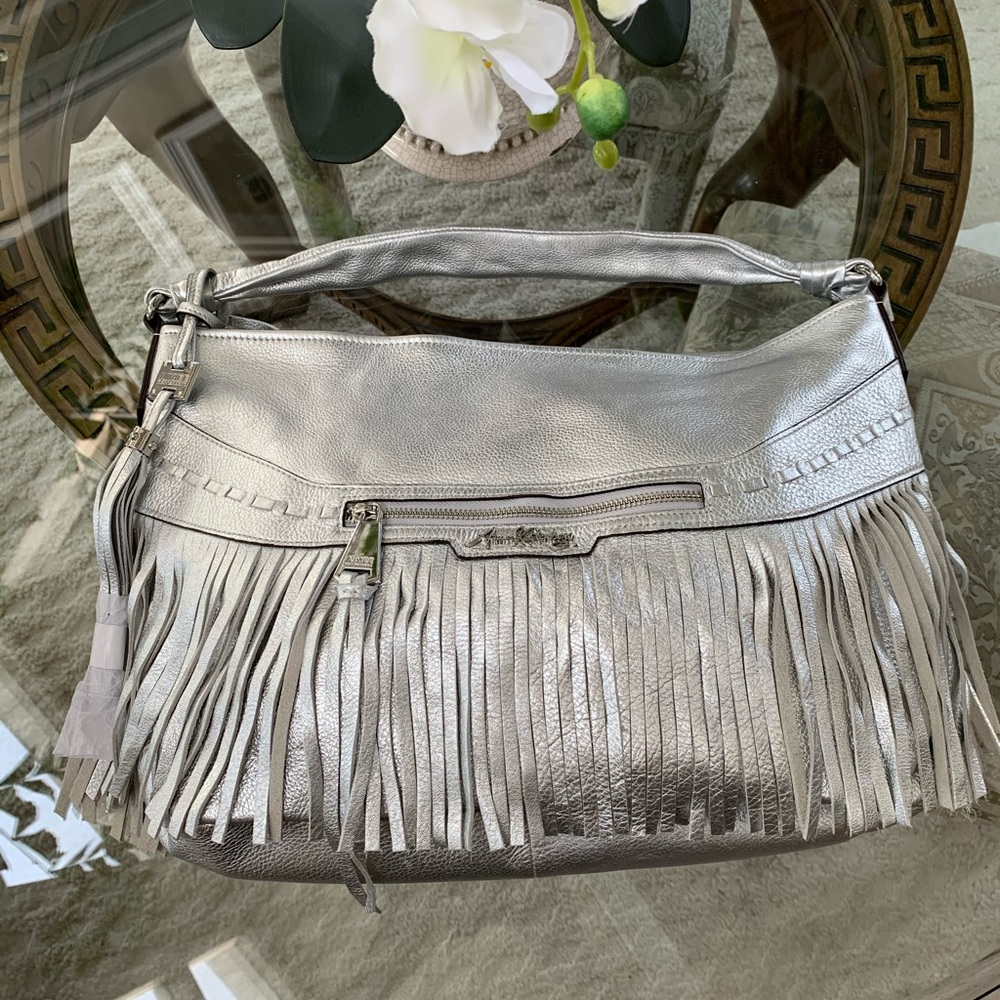 AIMEE KESTENBERG SILVER LEATHER HOBO!🤍